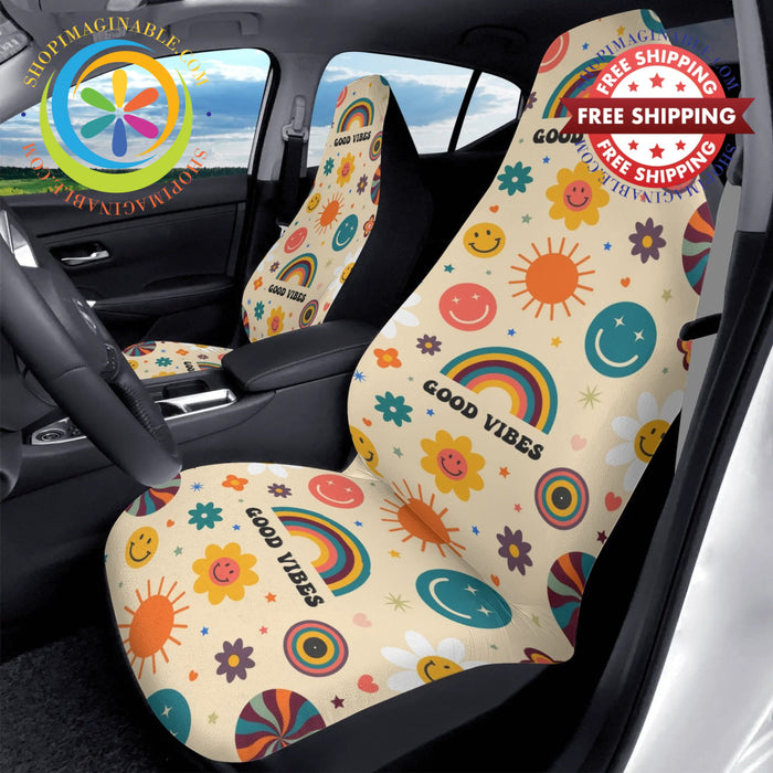 Just Positive Vibes Retro Car Seat Covers