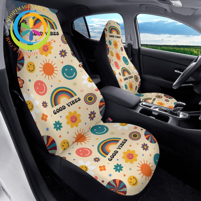 Just Positive Vibes Retro Car Seat Covers