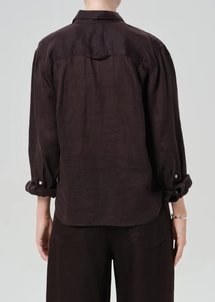 Kayla Shrunken Linen Shirt Tops Citizens of Humanity