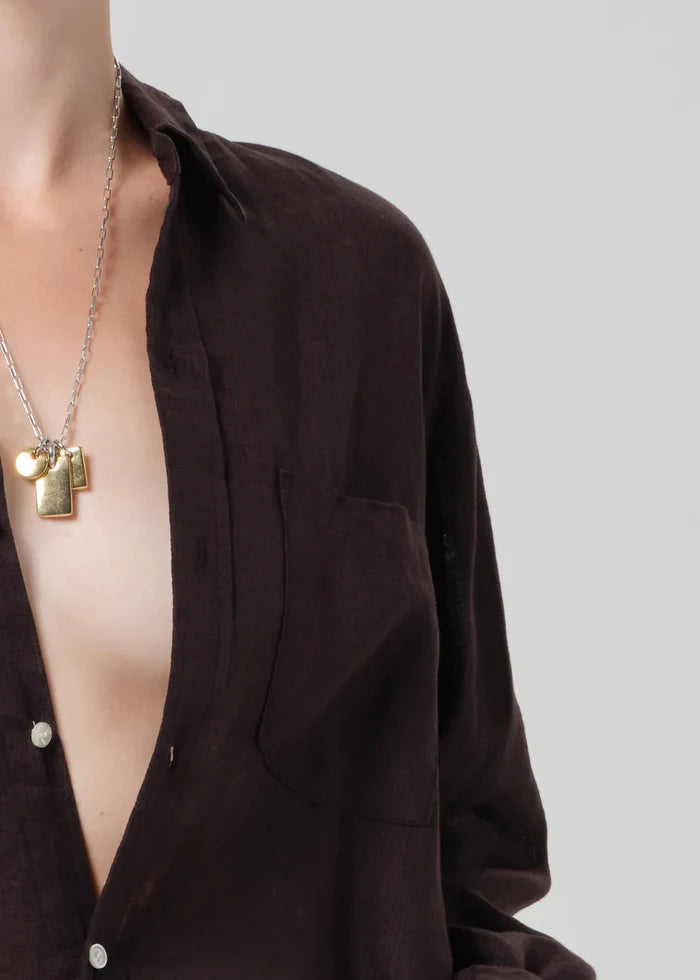 Kayla Shrunken Linen Shirt Tops Citizens of Humanity
