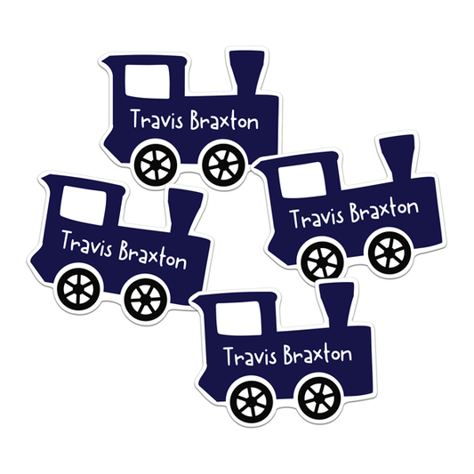 Kiddie Train Die Cut Name Labels