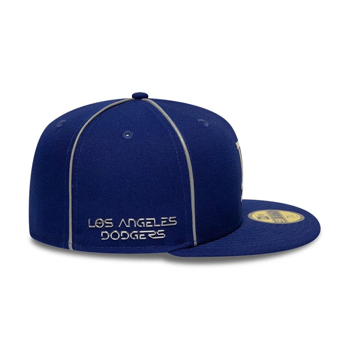 Pictured is this Hajime Sorayama X MLB LA Dodgers 59FIFTY Fitted cap in Dark Blue. 3