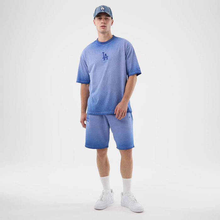 The model is wearing this MLB Washed Logo LA Dodgers T-Shirt in pastel blue. 8