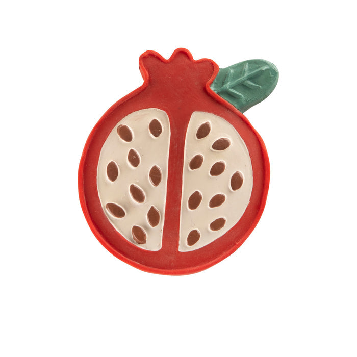 La Forêt Mawa Natural Rubber Pomegranate Teether & Rattle - Moulin Roty
