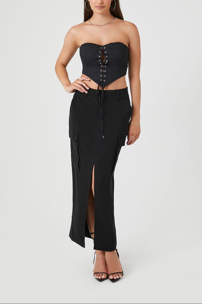 Lace-Up Bustier Tube Top