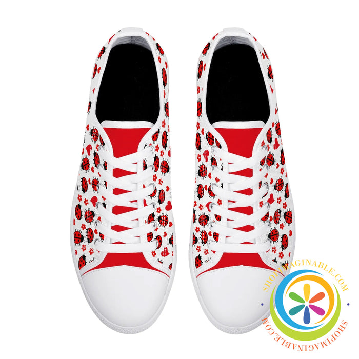 Ladybugs Love Ladies Low Top Canvas Shoes