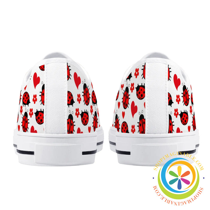 Ladybugs Love Ladies Low Top Canvas Shoes