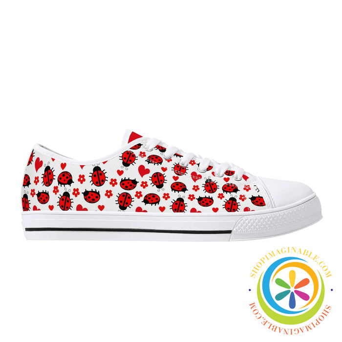 Ladybugs Love Ladies Low Top Canvas Shoes
