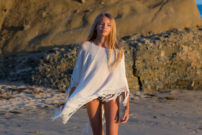 Laguna Poncho - White - Chance Loves Swimwear