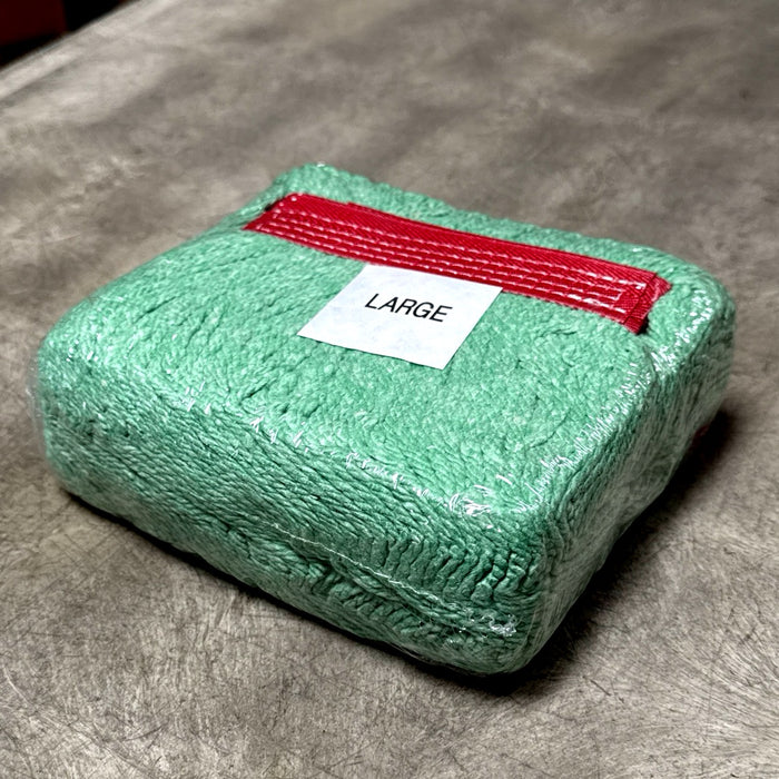 LARGE GREEN BLEND MOP HEAD W/ 1" BAND, LOOPED & BANDED