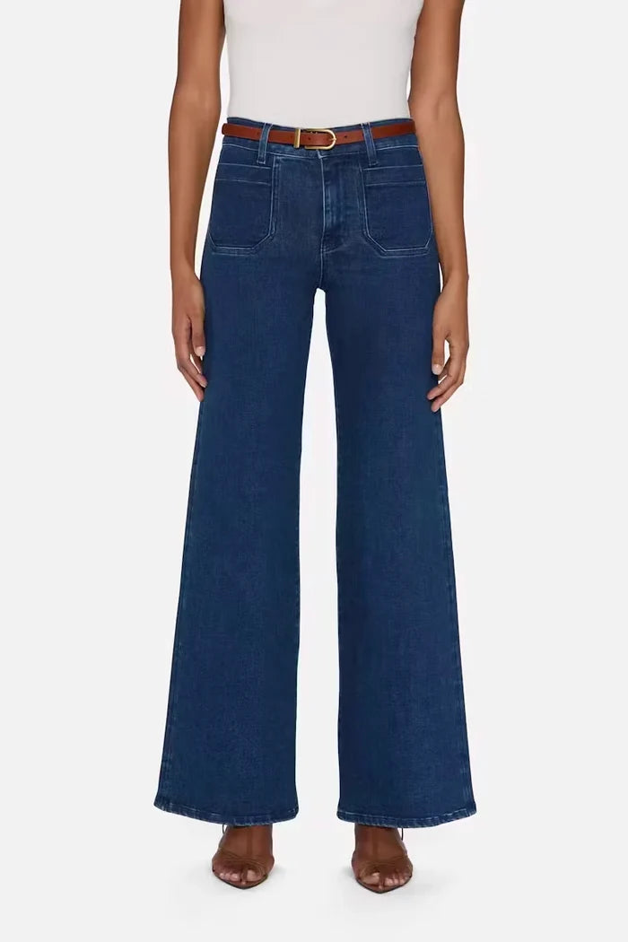 Le Slim Palazzo Modernist Pocket Jeans FRAME