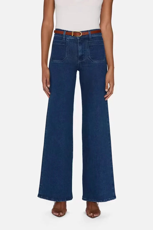 Le Slim Palazzo Modernist Pocket Jeans FRAME