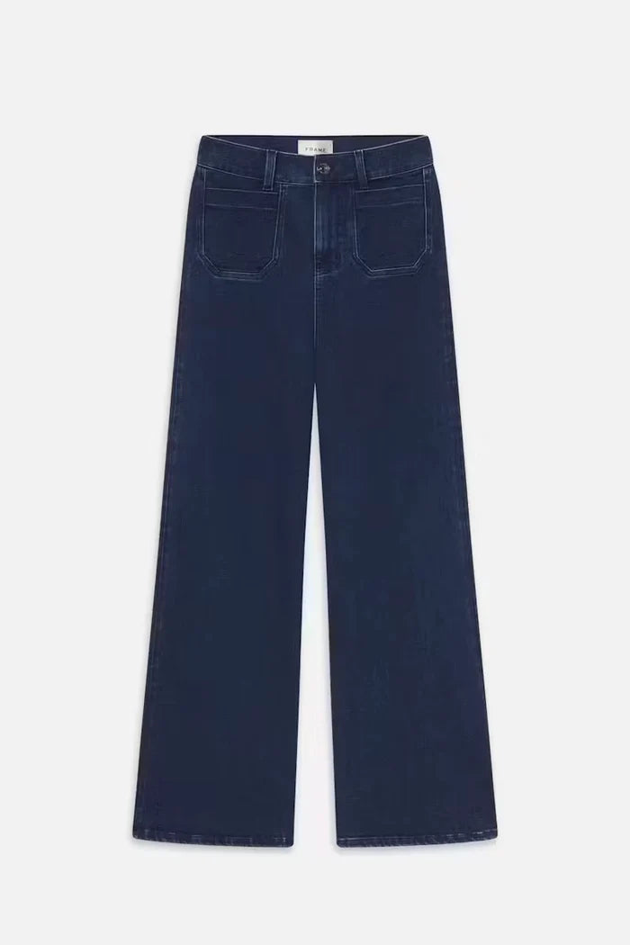 Le Slim Palazzo Modernist Pocket Jeans FRAME