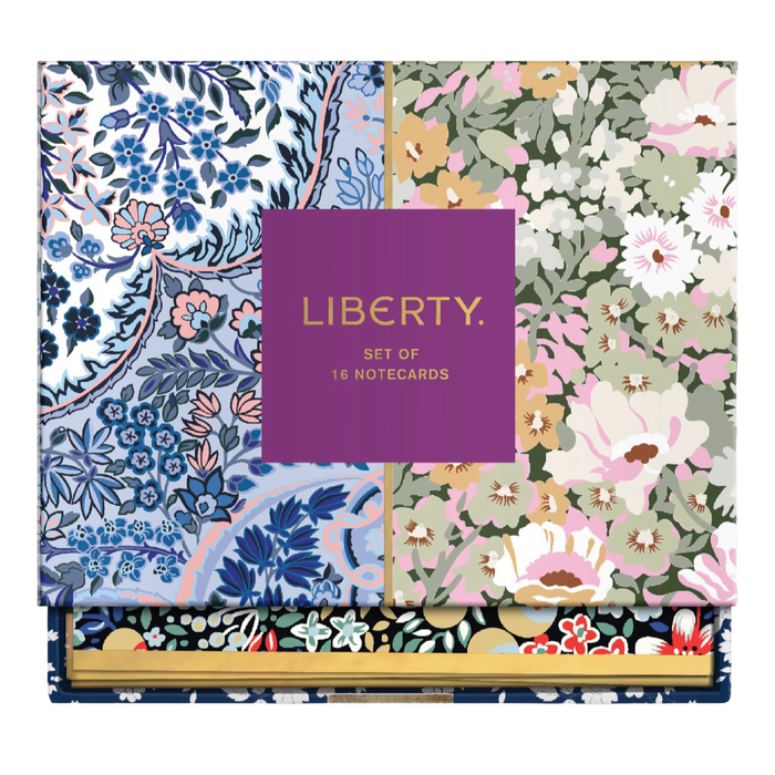 Liberty London Floral Greeting Assortment Notecard Set in decorative drawer box