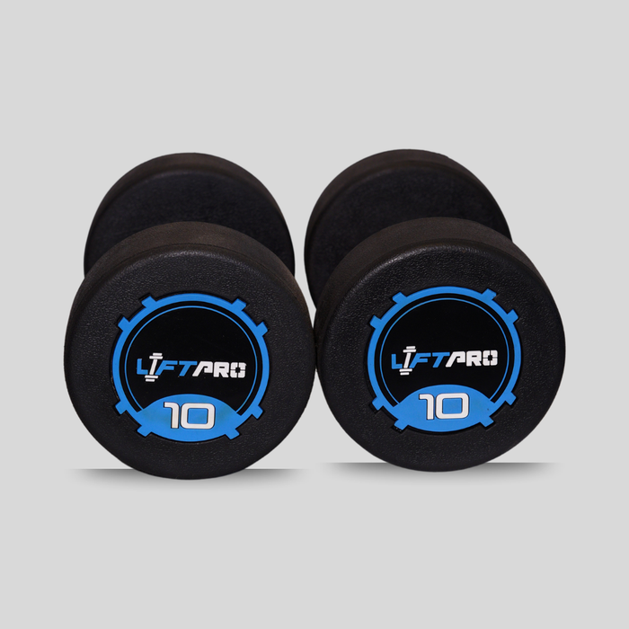 Liftpro Iron Rubber Dumbbells Pair 10 KG