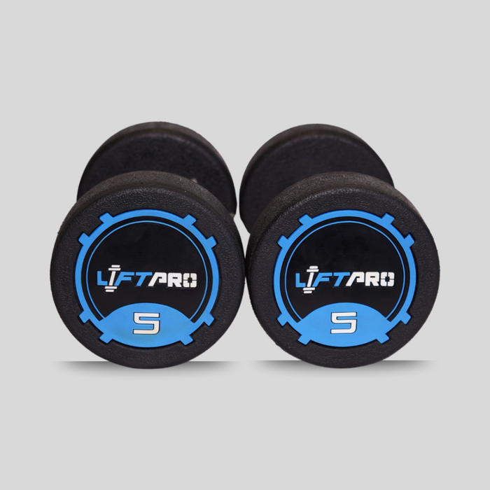 Liftpro Iron Rubber Dumbbells Pair 5 KG