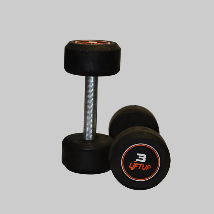 LIFTUP RUBBER DUMBBELLS PAIR 3 KG