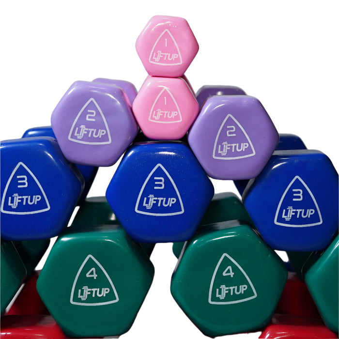 LIFTUP VINYL WEIGHT LIFTING DUMBBELLS PAIR 5 KG