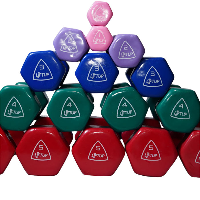 LIFTUP VINYL WEIGHT LIFTING DUMBBELLS PAIR 5 KG