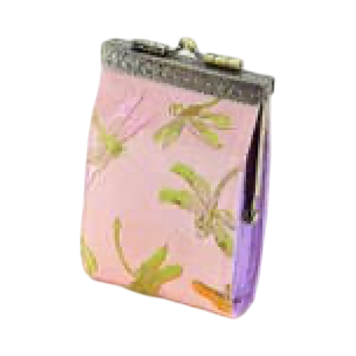 Light Pink Butterfly & Dragonfly Brocade RFID Card Holder