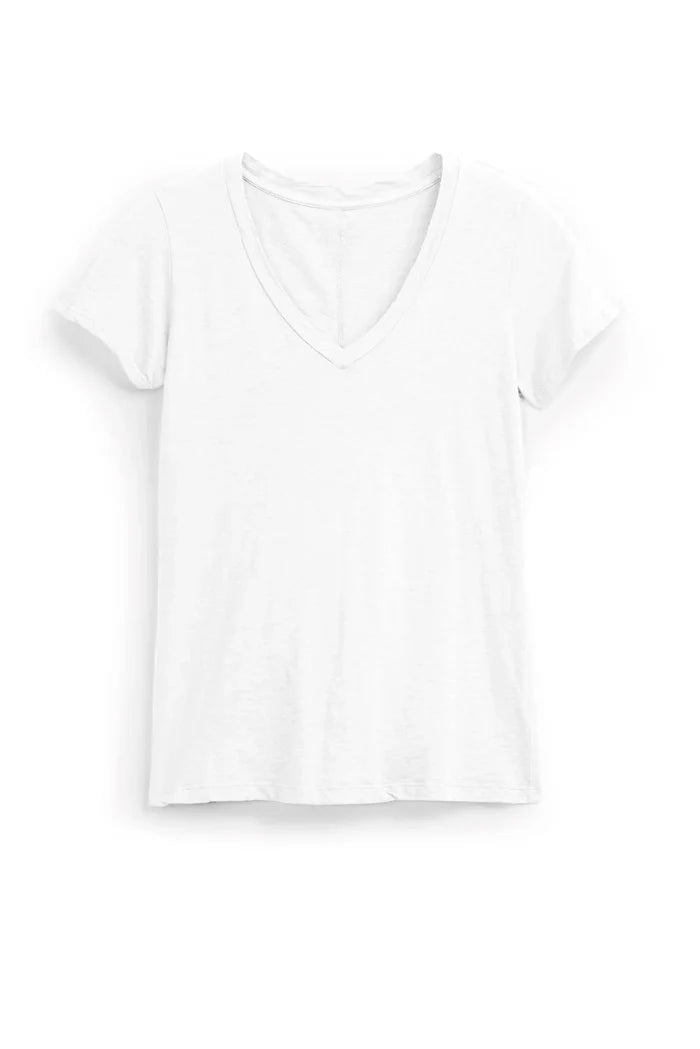 Lilith Cotton Slub V-Neck Tee T-Shirts Velvet by Graham & Spencer