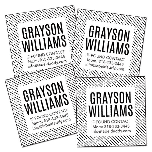 Lines Square Contact Labels