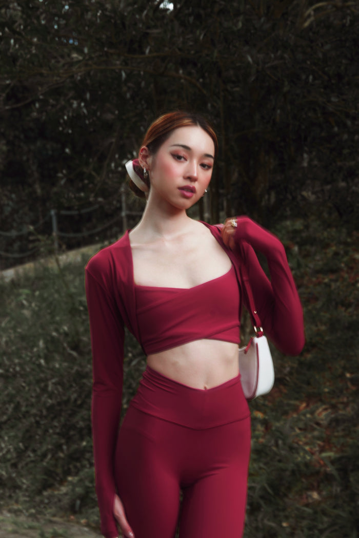 Long Sleeve Bolero | Burgundy