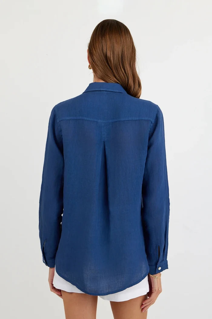 Long Sleeve Pocket Button Down Shirt Tops Bella Dahl