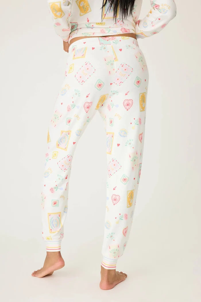 Lucky Me Tarot Card Print Jammie Pants Sleepwear P.J. Salvage