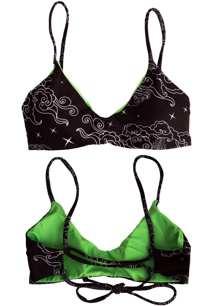 LUNA - Reversible Black Bikini BRALETTE TOP Bralette Top Chance Loves XS