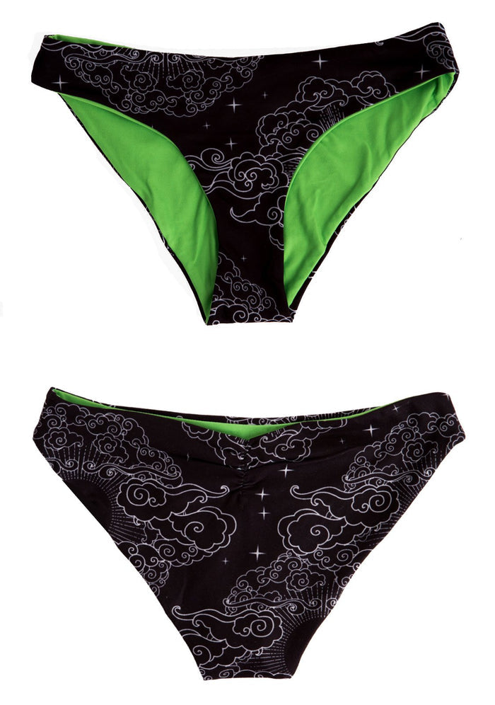 LUNA - Reversible Black REGULAR BOTTOMS Classic Bikini Bottoms Chance Loves XS