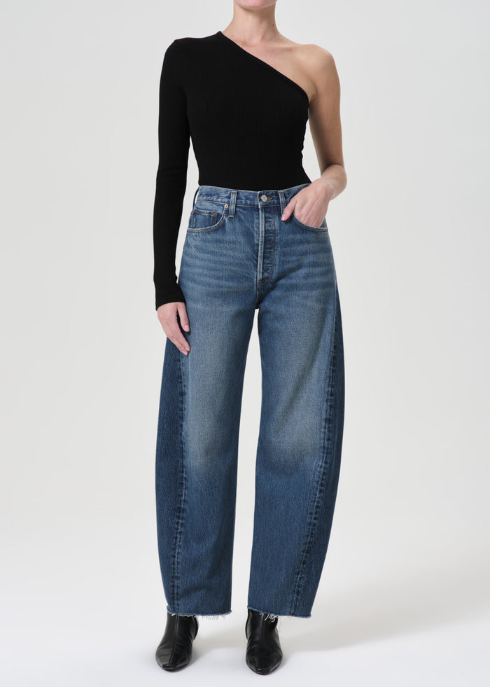 Luna High Rise Pieced Taper Jeans AGOLDE