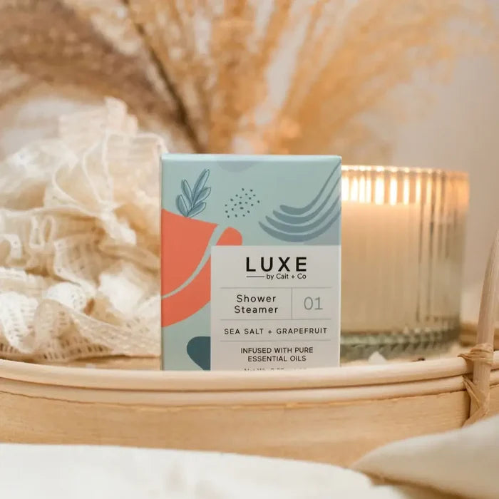 Luxe Sea Salt + Grapefruit Shower Steamer Fizzy Bomb