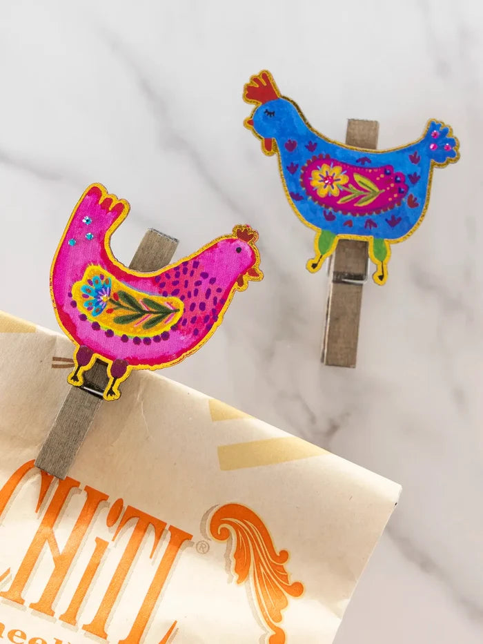 Magnet Happy Clips, Set of 2 - Chicken-view 2
