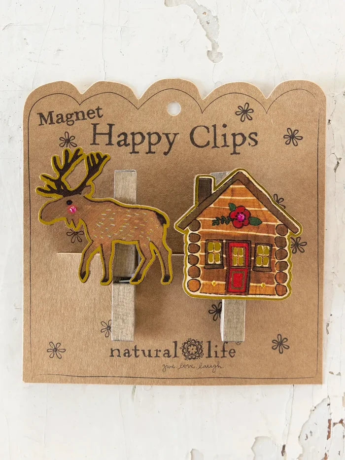 Magnet Happy Clips, Set of 2 - Moose-view 1