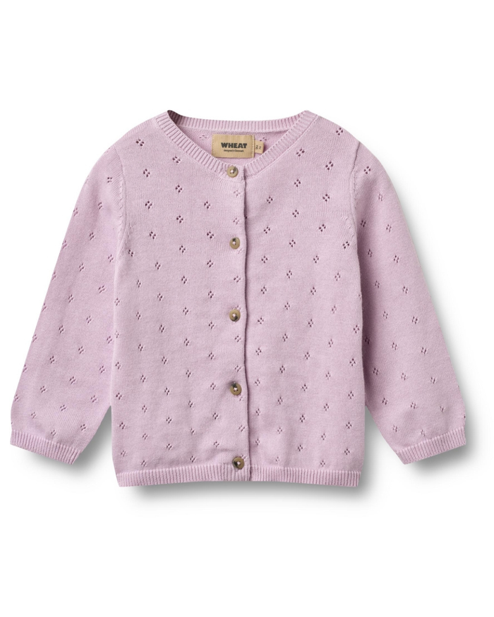 Maia Organic Cotton Knit Cardigan - Wheat