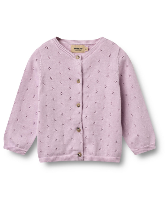 Maia Organic Cotton Knit Cardigan - Wheat