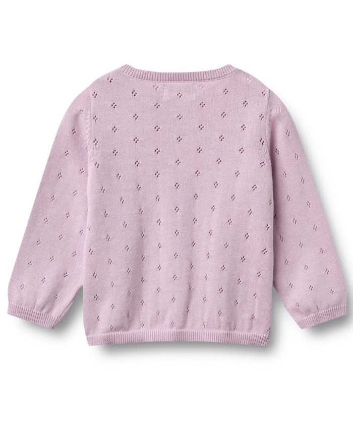 Maia Organic Cotton Knit Cardigan - Wheat