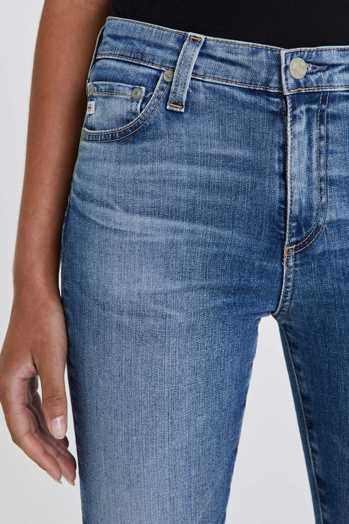 Mari High-Rise Slim Straight Jeans AG Jeans