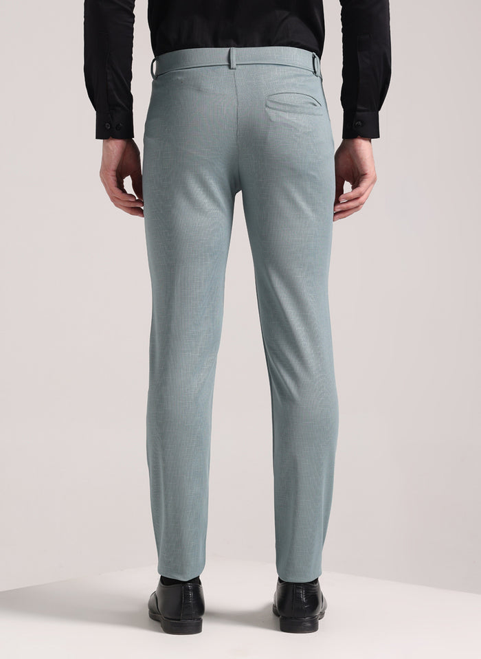 Men's Light Green Soft Lycra Trouser