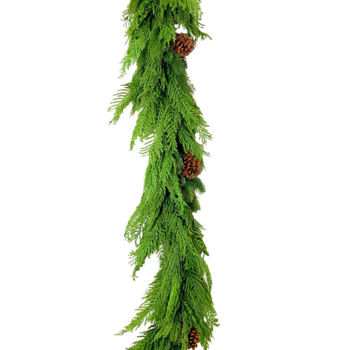Mixed Christmas Cypress Garland 72"