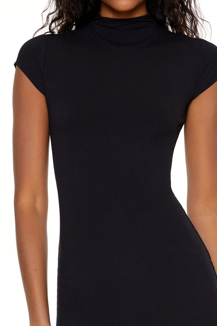 Mock Neck Bodycon Mini Dress