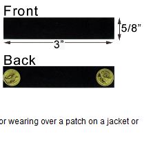 Mourning Band Memorial Badge Cover for Cloth Badges and Patches