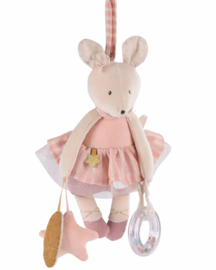 Mouse Hanging Activity Plush – Moulin Roty