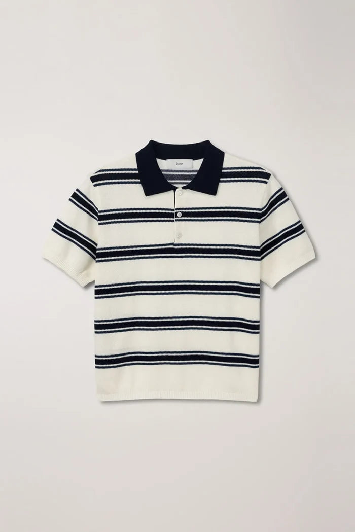 Multi Striped Polo Knit Shirts & Tops Dunst