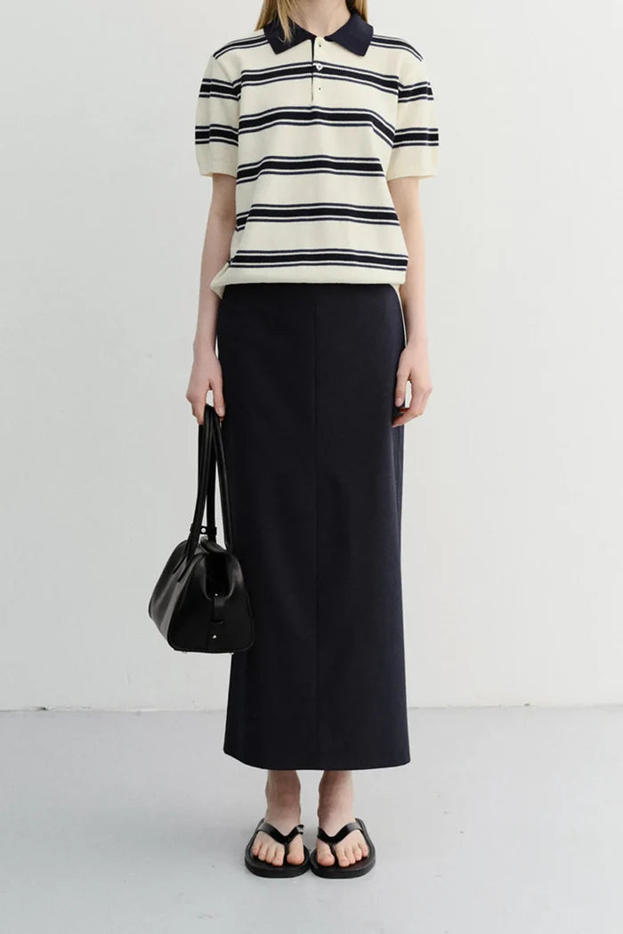Multi Striped Polo Knit Shirts & Tops Dunst