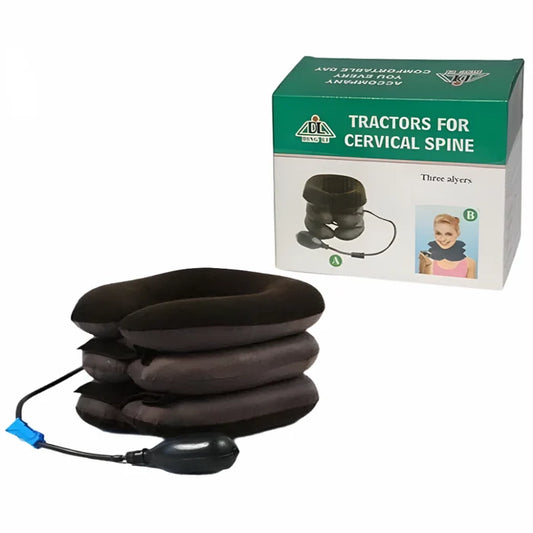 NECK AIR COLLAR TRACTORS FOR CERVICAL SPINE THREE LAYERS