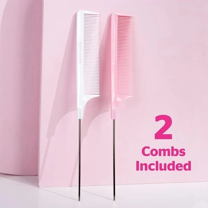 Needle Tail Hair Combs for Parting & Backcombing - 2pcs