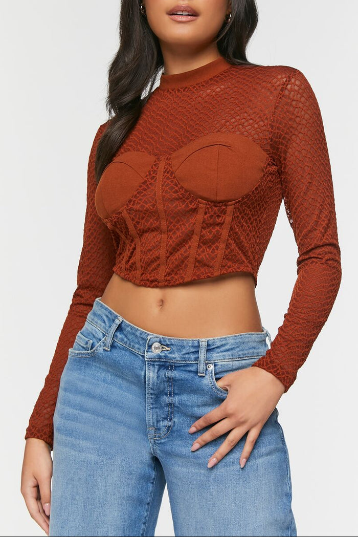 Netted Mesh Bustier Top