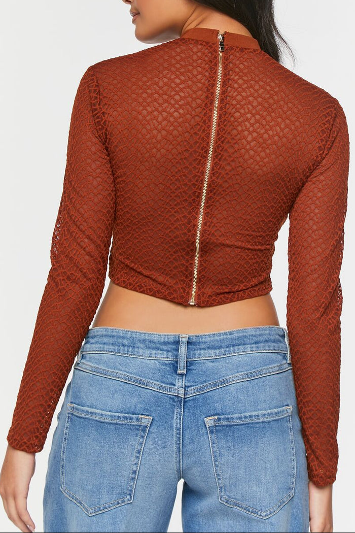 Netted Mesh Bustier Top